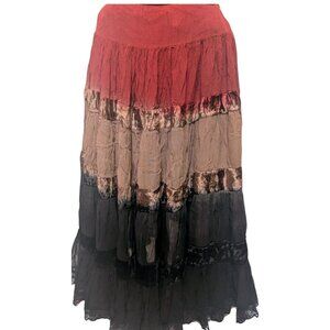 Boho Tiered Maxi Skirt
